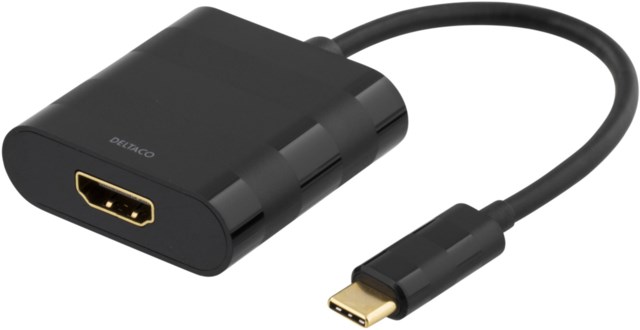 USB-C till HDMI-Adapter USB Typ C Hane - HDMI Hona Svart - 1