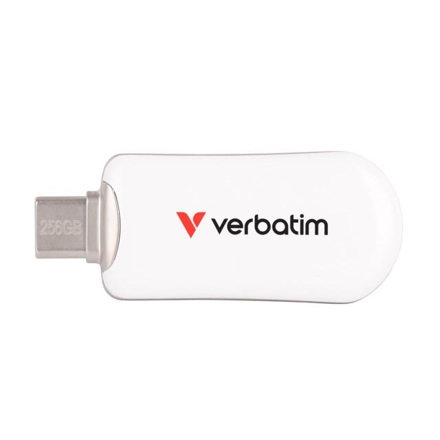 USB-minne Verbatim 3.2 Plectra USB-C 256GB vit - 1