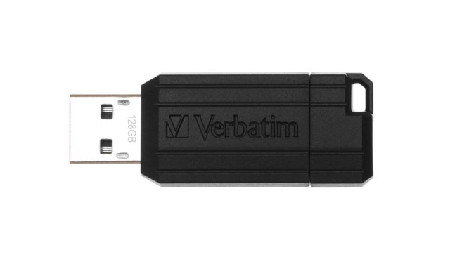 USB-minne Verbatim 2.0 Pinstripe 128GB svart - 1