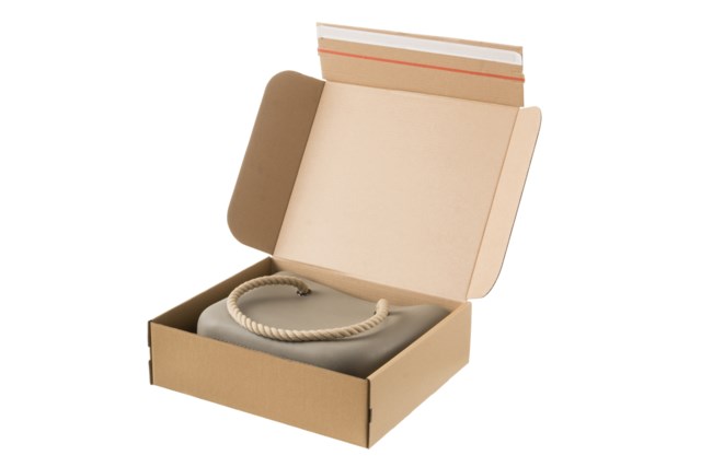 E-handelslåda Varubrev 340x240x70 mm vit/brun 20/fp - 340x240x70mm - 1