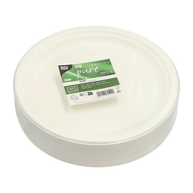 Papptallrik Papstar Pure flat 26 cm 50/fp - 1